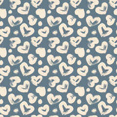 Valentines day Heart Graphic Seamless Repeat Print Vector Design