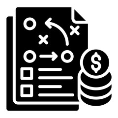 Financial Strategy Icon Element For Design