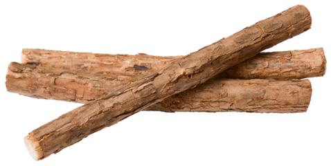 Silvervine sticks isolated on white background.