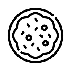 pizza line icon