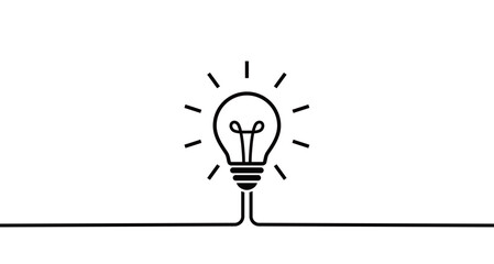 点灯する電球のアイコン