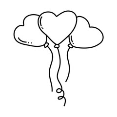 Balloons with string for Party celebration