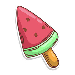 Ice cream cute cartoon doodle hand draw illustration art