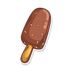 Ice cream cute cartoon doodle hand draw illustration art