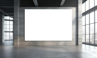 A room with a blank white board for posters or advertising media for your product. generative Ai - obrazy, fototapety, plakaty