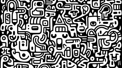 Abstract seamless doodle background, artistic backdrop