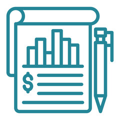 Financial Statements Icon Element For Design