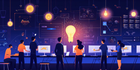 Abstract illustration representing the benefits of ed tech and online learning technologies in society