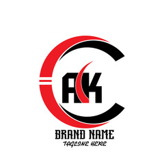 AK Logo Design Vector Template. AK Letter Logo Design