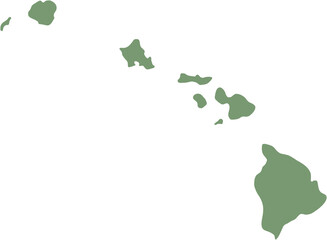 doodle freehand drawing of hawaii state map. - obrazy, fototapety, plakaty