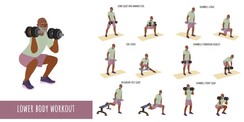 Senior man doing lower body workout