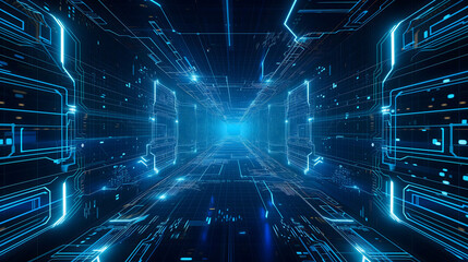 Obraz premium digital background, connecting network, data transfer, blockchain technology