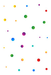 Happy Dot Decoration Vector White Background.