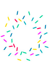 Falling Shavings Carnival Vector White