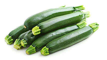 Fresh zucchini isolated on alpha layer isolated on white background