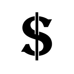 Logo Dollar Money Black and White Silhouette Vector SVG Laser Cut T- Shirt Design Print Generative AI
