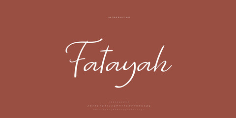 Abstract Fashion font alphabet. Minimal modern urban fonts for logo, brand etc. Typography Calligraphy typeface uppercase lowercase and number. vector illustration
