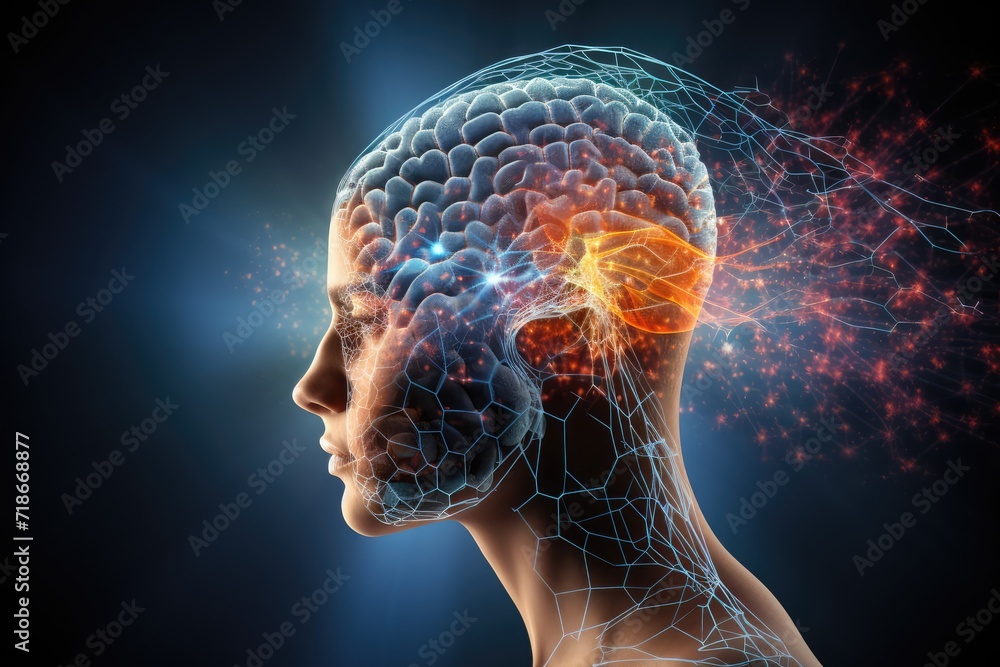 Poster human brain deep learning memory processes. long-term memory stores information, short-term memory h