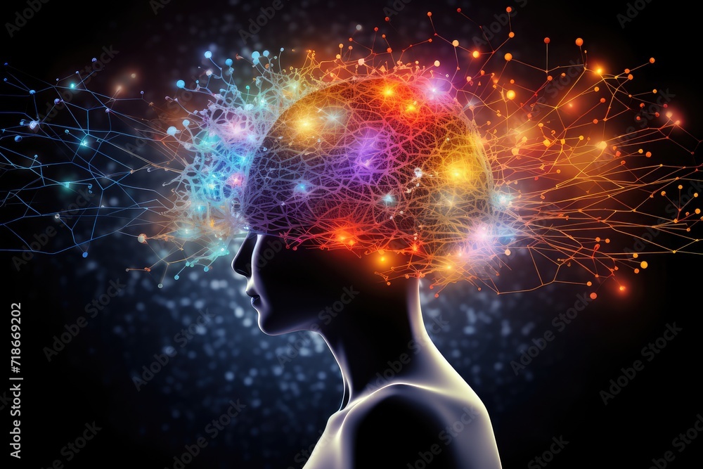 Poster human brain deep learning memory processes. long-term memory stores information, short-term memory h
