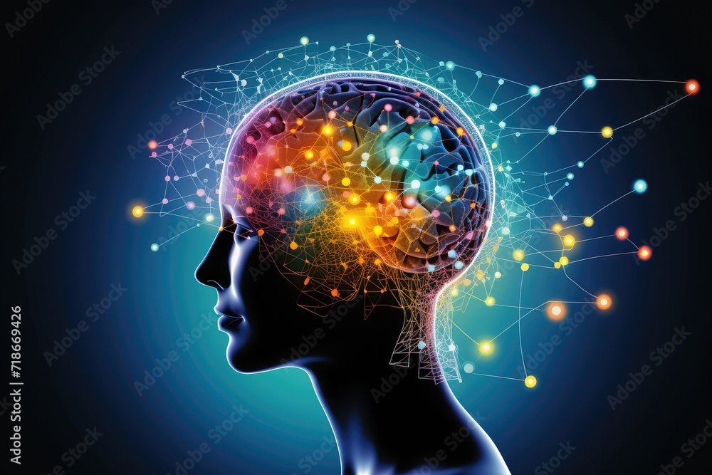 Poster human brain deep learning memory processes. long-term memory stores information, short-term memory h