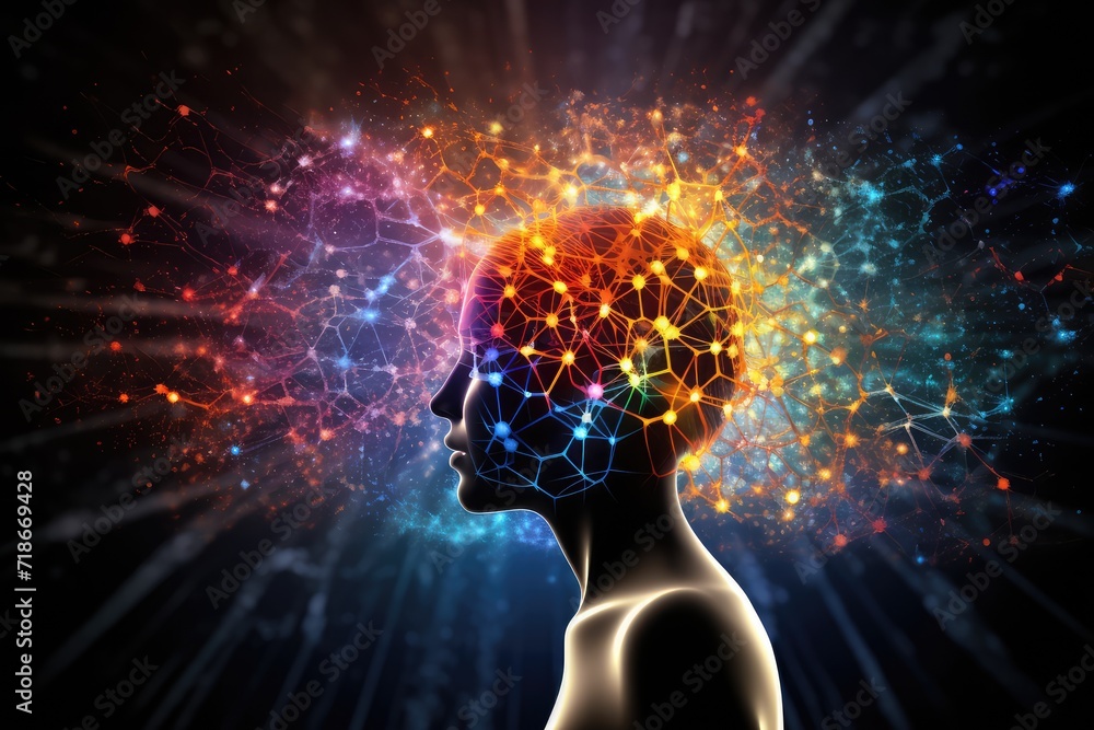 Poster human brain deep learning memory processes. long-term memory stores information, short-term memory h