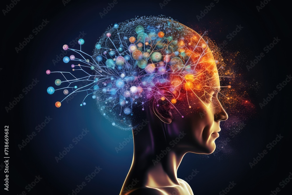 Poster human brain deep learning memory processes. long-term memory stores information, short-term memory h