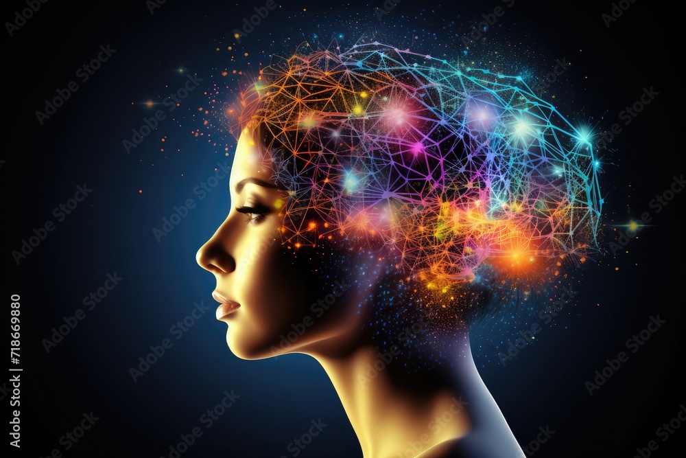 Poster human brain deep learning memory processes. long-term memory stores information, short-term memory h