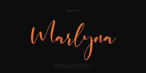 Abstract Fashion font alphabet. Minimal modern urban fonts for logo, brand etc. Typography Calligraphy typeface uppercase lowercase and number. vector illustration
