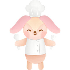 cute cartoon character clipart. watercolor style. isolated on transparent background