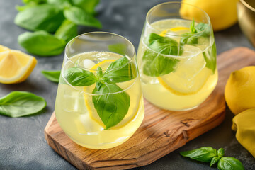 lemonade with basil