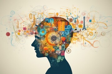 Brain puzzle, thinker person, intellectual challenges, jigsaw for cognitive engagement, brain health, brain structure, memory puzzle pieces neurons, mindful logic, brain strategy vision and consulting