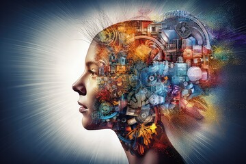 Brain puzzle, thinker person, intellectual challenges, jigsaw for cognitive engagement, brain health, brain structure, memory puzzle pieces neurons, mindful logic, brain strategy vision and consulting