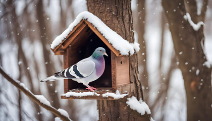 bird in the snow