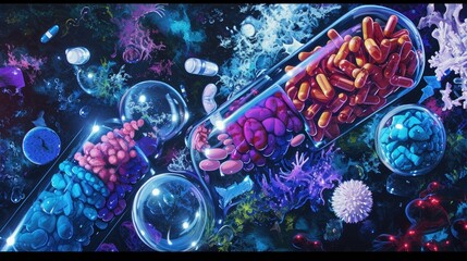 Artistic Insights into Personalized Medicine, World Cancer day - obrazy, fototapety, plakaty