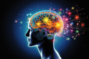 Obraz premium Brain puzzle, thinker person, intellectual challenges and puzzles for cognitive engagement and brain health, brain structure, memory puzzle neurons, mindful logic, brain strategy vision and consulting