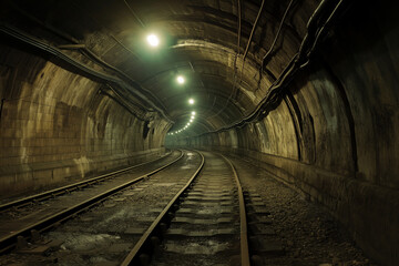 Fototapeta premium an abandoned subway tunnel