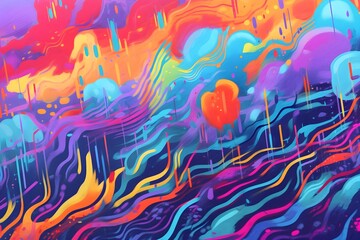 Vibrant Abstract Artwork: A Colorful Symphony