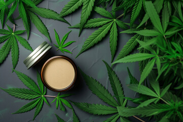 Obraz na płótnie Canvas cannabis cosmetics