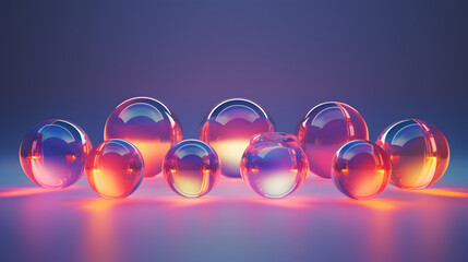 Bubbles HD 8K wallpaper Stock Photographic Image,,
Glass multi-colored balls. Macro photography. Colorful background Pro Photo