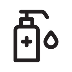 hand sanitizer line icon