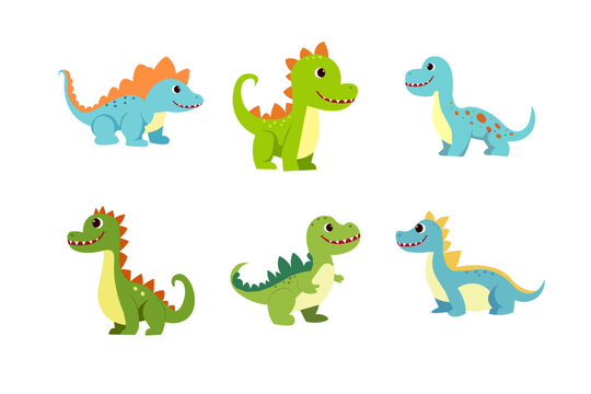cute dino vector illustration. Dino funny character cartoon element design