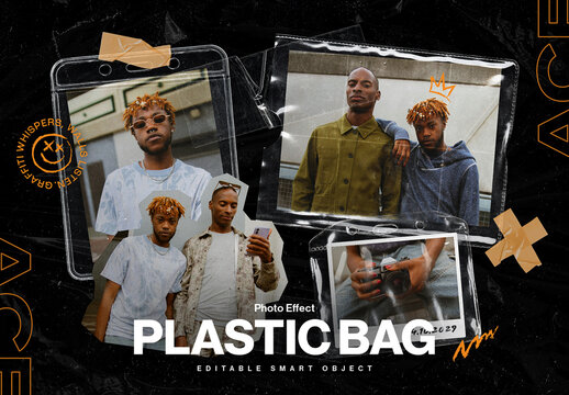 Plastic Bag Overlay Photo Effect Layout