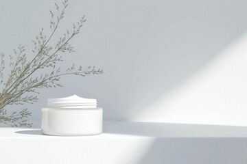Commercial cream container mockup