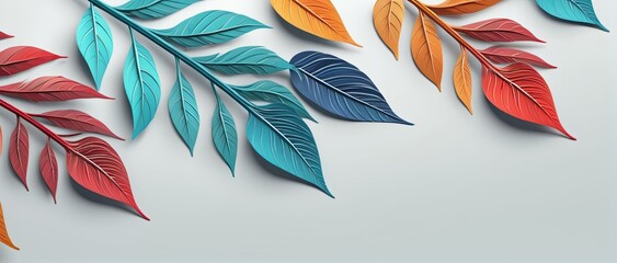 digital art representation of winter leaf patterns on a minimal background