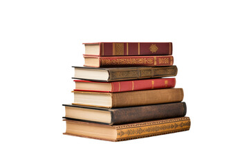 Tower of Books Isolated On Transparent Background