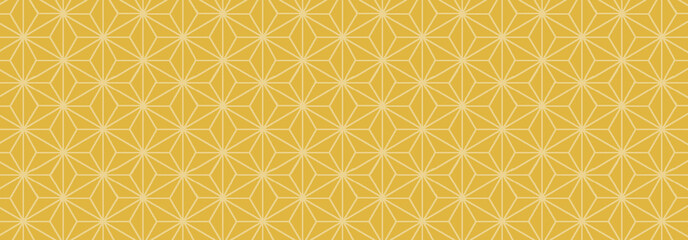 和柄　背景素材　麻の葉　伝統文様　和風　横長