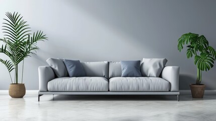 Sofa. Interior of modern sofa minimal design