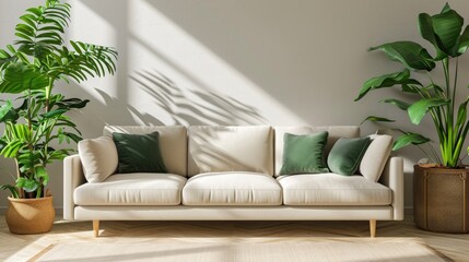 Sofa. Interior of modern sofa minimal design