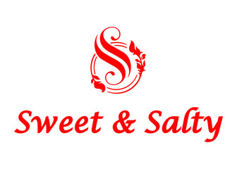 S Logo For Sweet And Salty Bakery Red Color