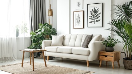 Fototapeta premium Sofa. Interior of modern sofa minimal design